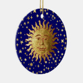 Sun, Mond und Sterne Keramik Ornament (Rechts)