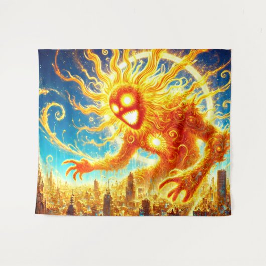 Sun Monster Wandteppich (Vorderseite (Horizontal))