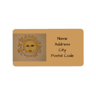 Sun Moon Address Labels Adressaufkleber