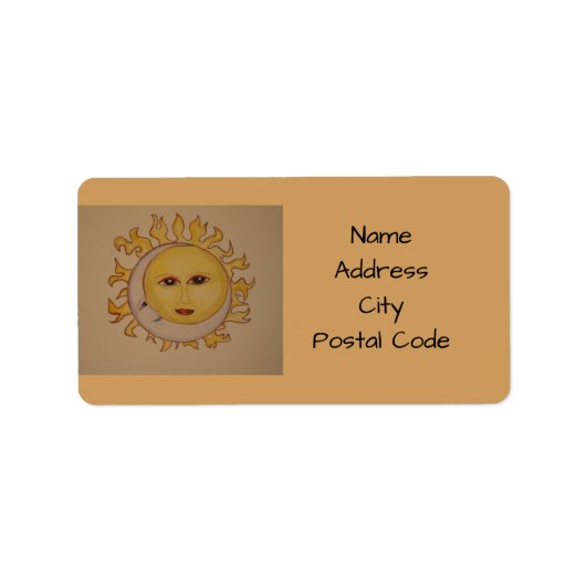 Sun Moon Address Labels Adressaufkleber (Vorne)