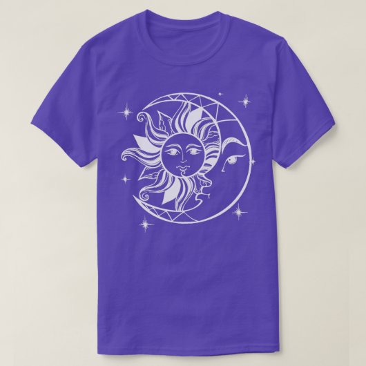 Sun Moon Alchemy Astrologie Witchy Gothic Design T-Shirt (Design vorne)