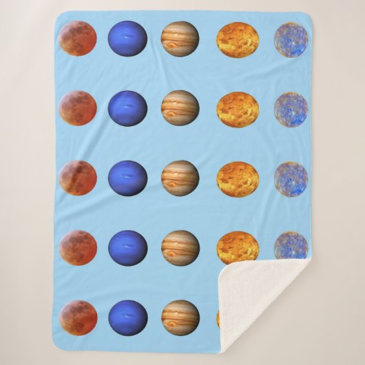 Sun, Moon and Stars2 Fleece Blanket 60"x 80" Sherpadecke (Vorderseite)