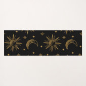 Sun, moon and stars- celestial  yogamatte (Rückseite (Horizontal))