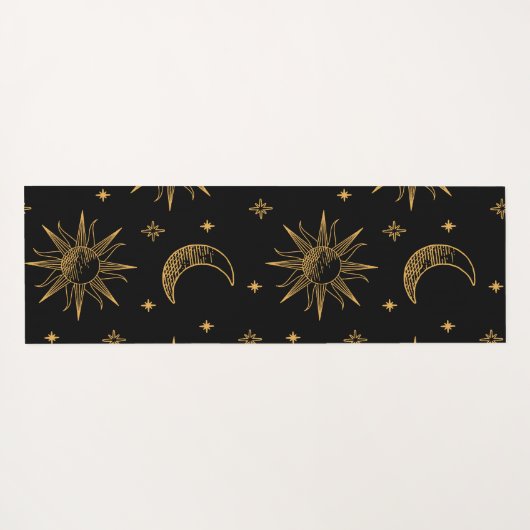 Sun, moon and stars- celestial yogamatte (Rückseite (Horizontal))