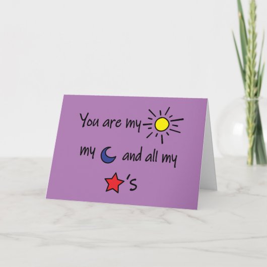 Sun-Moon-and-Stars- Feiertagskarte (Vorderseite)