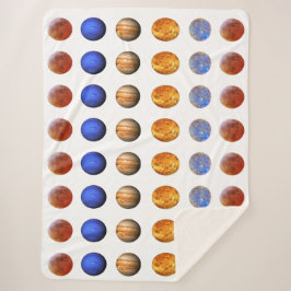 Sun, Moon and Stars Fleece Blanket 60"x 80" Sherpadecke