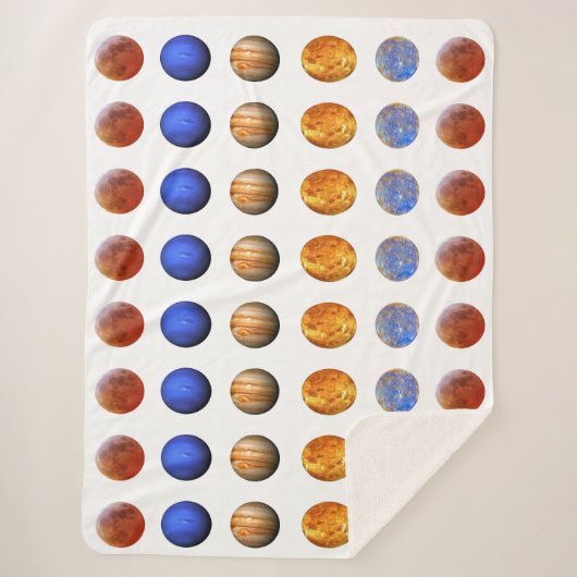 Sun, Moon and Stars Fleece Blanket 60"x 80" Sherpadecke (Vorderseite)