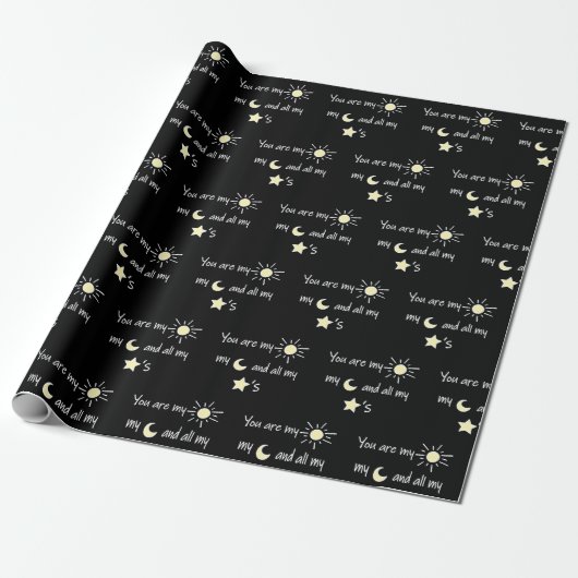 Sun-Moon-and-Stars- Geschenkpapier (Ungerollt)