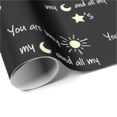 Sun-Moon-and-Stars- Geschenkpapier (Rolleneckpunkt)