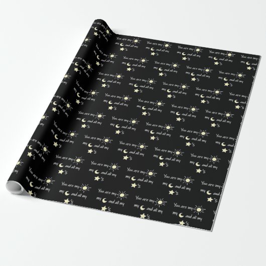 Sun-Moon-and-Stars- Geschenkpapier (Ungerollt)