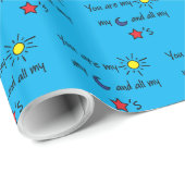 Sun-Moon-and-Stars- Geschenkpapier (Rolleneckpunkt)