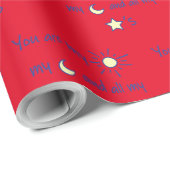 Sun-Moon-and-Stars- Geschenkpapier (Rolleneckpunkt)