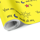 Sun-Moon-and-Stars- Geschenkpapier (Rolleneckpunkt)