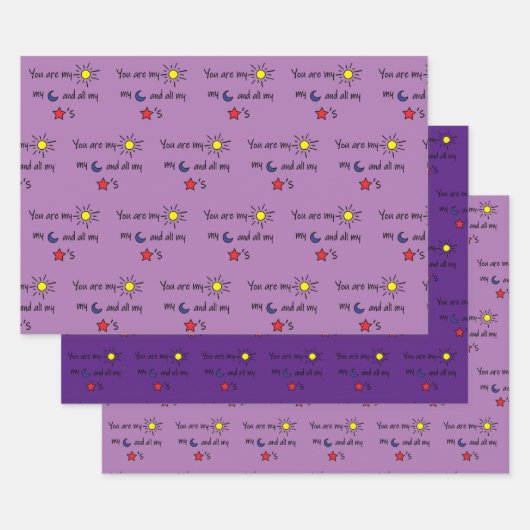 Sun-Moon-and-Stars- Geschenkpapier Set (Set)