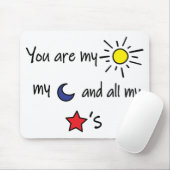 Sun-Moon-and-Stars Mousepad (Mit Mouse)
