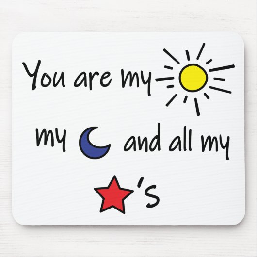 Sun-Moon-and-Stars Mousepad (Vorne)