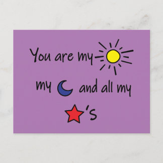 Sun-Moon-and-Stars- Postkarte