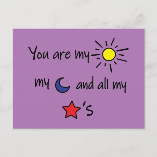 Sun-Moon-and-Stars- Postkarte (Vorderseite)