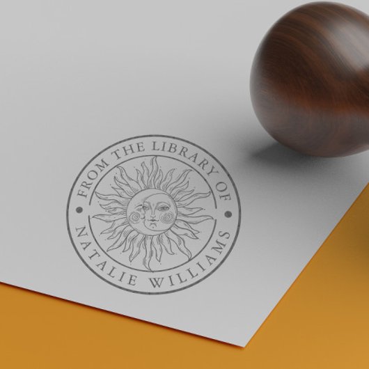 Sun Moon aus der Bibliothek der Briefmarke Kautsch Gummistempel