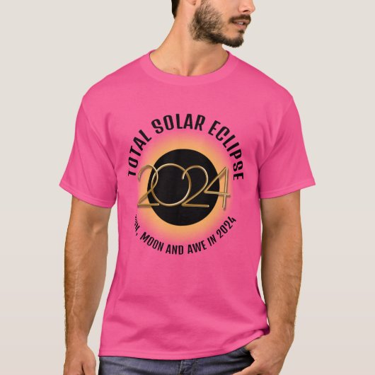 Sun Moon Awe im Jahr 2024 INSGESAMT SOLAR ECLIPSE T-Shirt (Vorderseite)