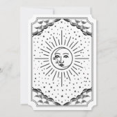 Sun & Moon Black & White Tarot Einladung zur Hochz (Rückseite)