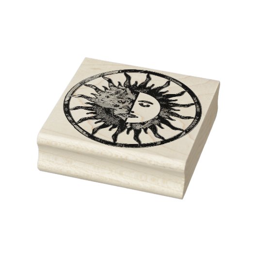 Sun & Moon - blau grün + Ihr Backgr. Gummistempel (Stempel)