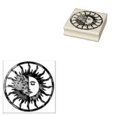 Sun & Moon - blau grün + Ihr Backgr. Gummistempel (Stempel)