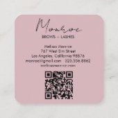 Sun & Moon Boho Line Kunst, Dichtung und Musik Quadratische Visitenkarte (Rückseite)