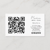 Sun & Moon Boho Line Kunst, Dichtung und Musik Visitenkarte (Rückseite)