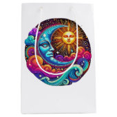 Sun & Moon Celestial Harmony Design Mittlere Geschenktüte (Vorderseite)