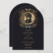 Sun Moon Celestial Wedding Einladung (Vorne/Hinten)