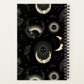 Sun Moon Cosmic Vintag Spiral Notebook Notizblock (Rückseite)