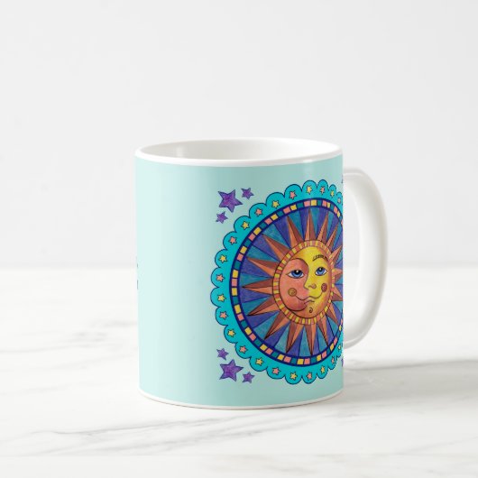 Sun Moon Face Tasse (VorderseiteRechts)