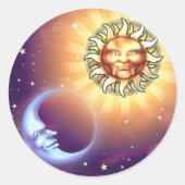 Sun & Moon Faces Stickers (Vorderseite)