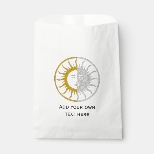 SUN & MOON Gold Silber + Ihr Hintergrund Geschenktütchen (Vorderseite)