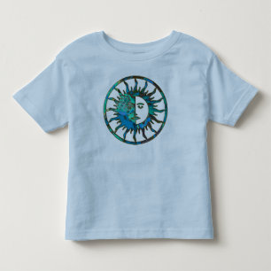 SUN & MOON in Blau, Gold und Silber Kleinkind T-shirt