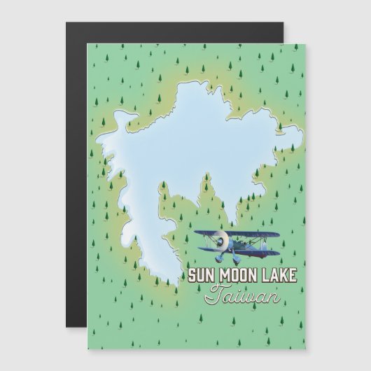 Sun Moon Lake Taiwan Magnetkarte (Vorne/Hinten)