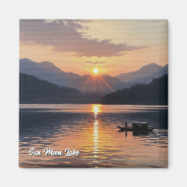 Sun Moon Lake Taiwan Sunrise Magnet