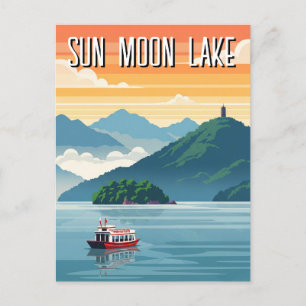 Sun Moon Lake Taiwan Sunrise Postkarte