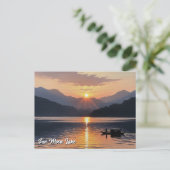 Sun Moon Lake Taiwan Sunrise Postkarte (Stehend Vorderseite)