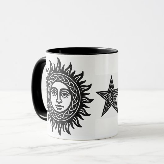Sun & Moon Liminal Sigil Mug Tasse (Vorderseite Links)