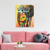 "Sun & Moon Maaking Liebe" - Druck auf Leinwand (Insitu (Wohnzimmer))