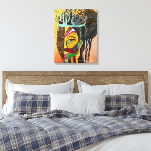 "Sun & Moon Maaking Liebe" - Druck auf Leinwand (Insitu (Schlafzimmer))