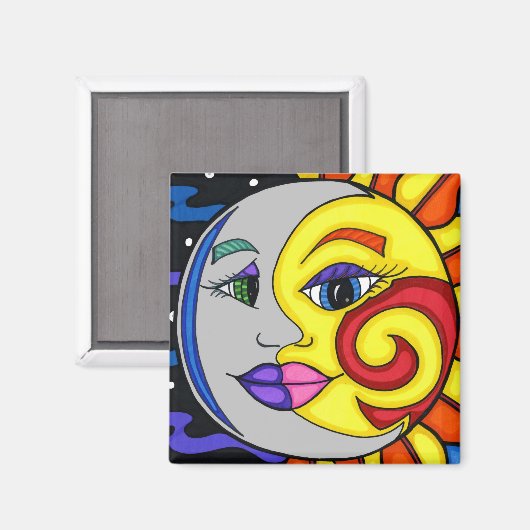 Sun & Moon Magnet (Vorderseite/Rückseite)
