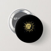 Sun Moon mit 90ern Hexenwhimsigoth Ästhetik Button (Vorne & Hinten)
