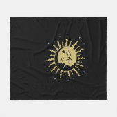 Sun Moon mit 90ern Hexenwhimsigoth Ästhetik Fleecedecke (Vorderseite (Horizontal))