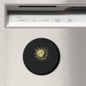 Sun Moon mit 90ern Hexenwhimsigoth Ästhetik Magnet (In Situ (Geschirrspüler))