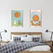 Sun & Moon Moderne Tarot Illustrationen Bilderwand Sets (Schlafzimmer)