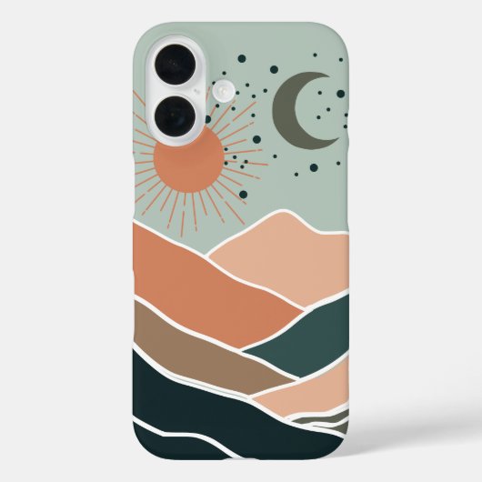 Sun & Moon Mountains Case-Mate iPhone Hülle (Rückseite)
