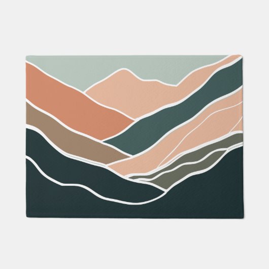 Sun & Moon Mountains Fußmatte (Vorderseite)